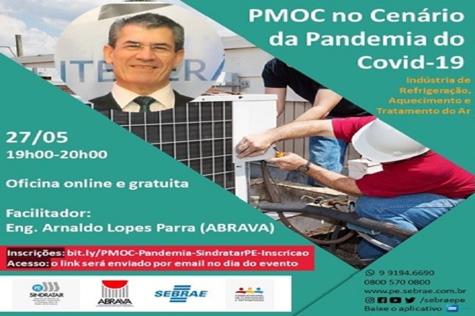Live Sindratar PE – PMOC no cenário da Pandemia da COVID-19 – Eng. Arnaldo Parra /ABRAVA convidado