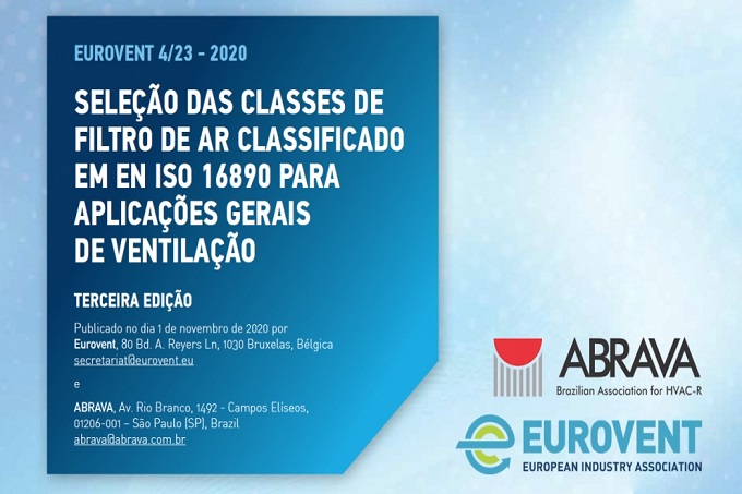 Eurovent e ABRAVA publicam a versão Brasileira da Recomendação Eurovent 4/23 – ISO 16890