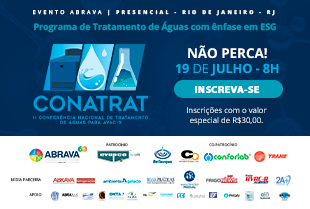 Tratamento de Águas para AVAC-R com ênfase em ESG é tema de evento no Rio de Janeiro – 19 de julho