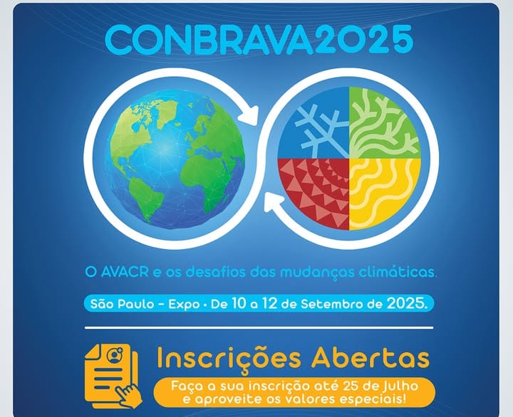 CONBRAVA chega à 19ª edição com foco nos desafios climáticos e no futuro do setor AVACR. Inscrições abertas